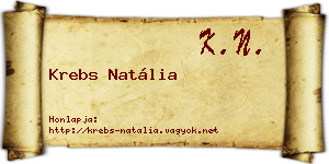 Krebs Natália névjegykártya