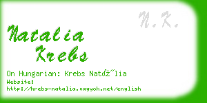 natalia krebs business card